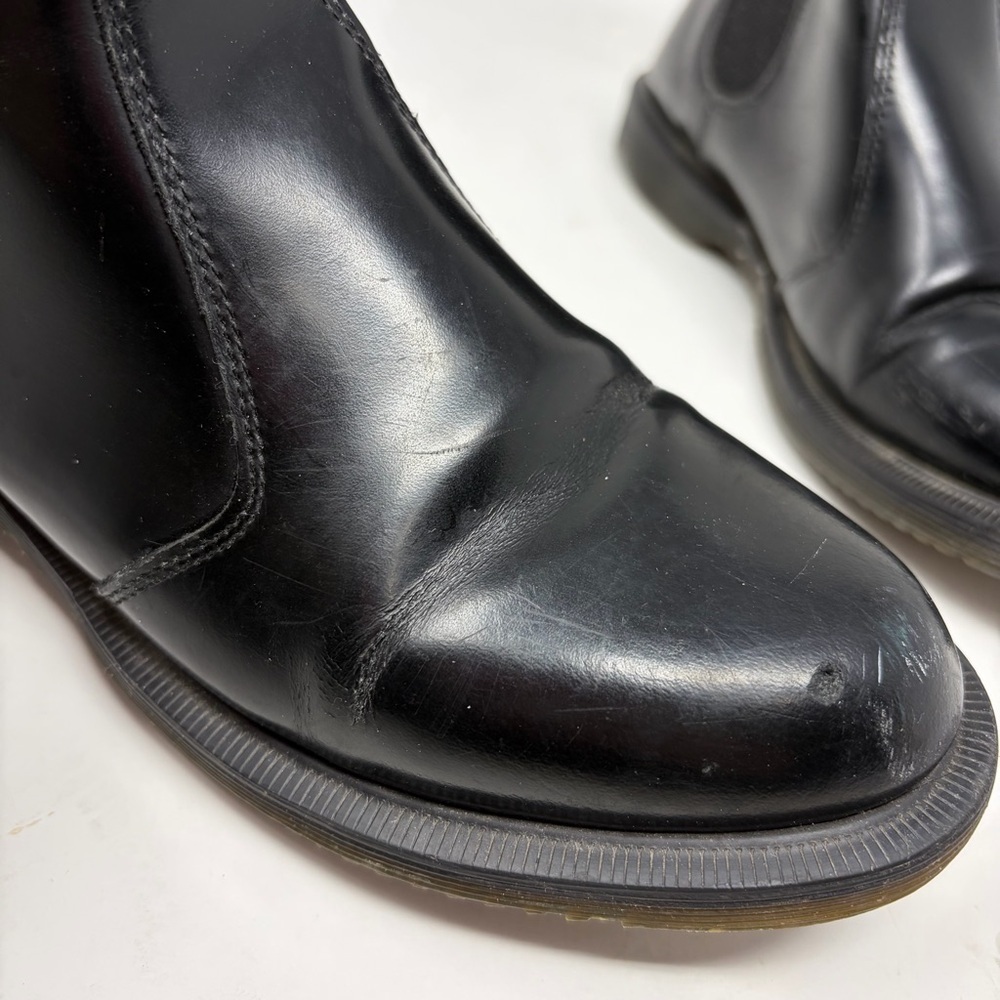Dr Martens Floral Patent Black Leather Boots Size 6 Women’s - Picture 11 of 14